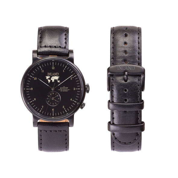 Buy incredible design watches online shipping worldwide / Watch THE AUGUST - BLACK / BLACK - maison-inland - - maison-inland / goes with all - best designed watch shop online quality durable wristwatches / made in Canada