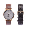 Buy elegant watches online shipping worldwide / Watch THE AUGUST - ANTIQUE GOLD / GREY - maison-inland - best watch shop online quality durable wristwatches