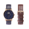 THE AUGUST WATCH - ANTIQUE GOLD / NAVY - 41 MM