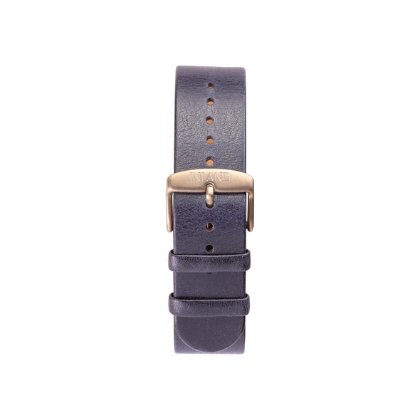 Buy design watches online / Watch BELT 20 MM - NAVY COLOUR ITALIAN LEATHER- Copper buckle - maison-inland - best watches elegant resistant retro wristwatches online