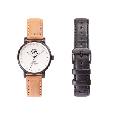Buy woman's elegant business watches online shipping worldwide / Watch THE JUNE PETITE CLASSIC - BLACK / CREAM - maison-inland / versatile - carefully designed watch shop online quality classical elegant stylish resistant wristwatches / urban high quality watches great Northern design
