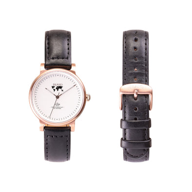 Purchase tasteful business woman wristwatch online worldwide shipping / Watch THE JUNE PETITE - ROSE GOLD / WHITE - maison-inland  / versatile - carefully designed watch shop online quality classical elegant stylish resistant wristwatches / elegant high quality watches great Canadian style