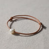 Leather & Pearl bracelet