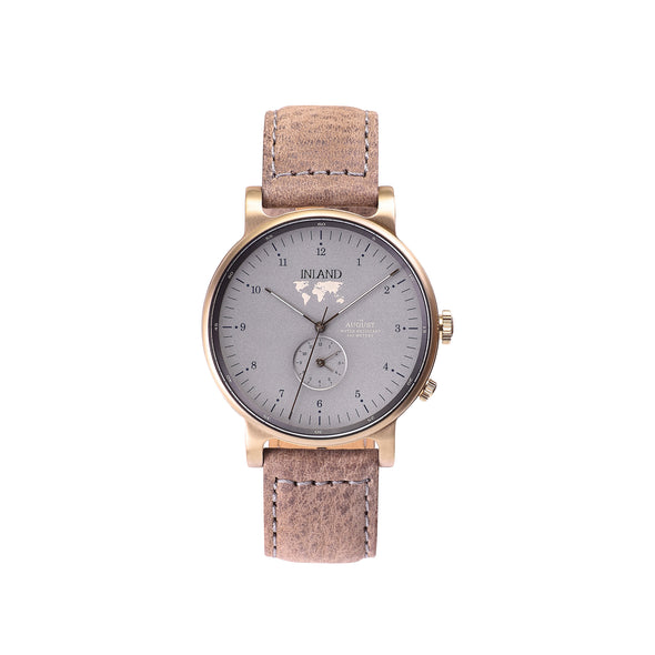 THE AUGUST WATCH - ANTIQUE GOLD / GREY - 41 MM