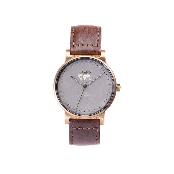 THE JUNE WATCH - ANTIQUE GOLD / GREY - 41 MM