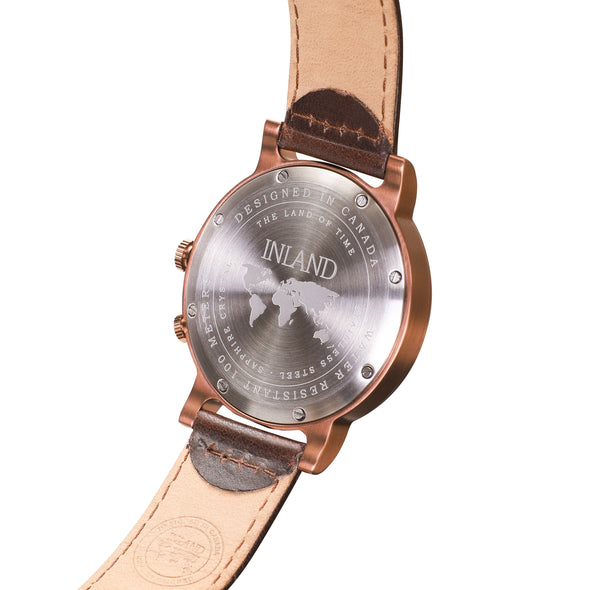 Buy fashionable watches online shipping worldwide / Watch THE AUGUST - COPPER / SAND - maison-inland / goes with all - best designed watch shop online quality classical elegant durable wristwatches / made in Canada